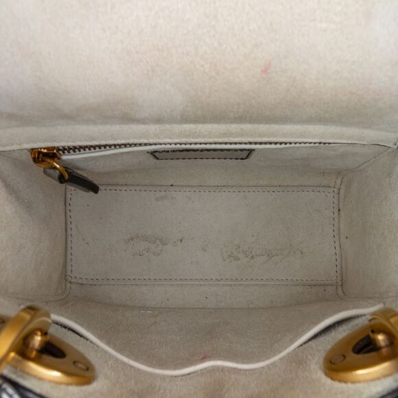 Pre Loved dior Lady Metallic Calfskin Handbag Women Silver Satchel - Picture 4 of 8